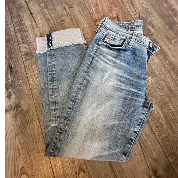 Adriano Goldschmied AG the prima AnkleCuffed Jeans Size 27R - Picture 1 of 3